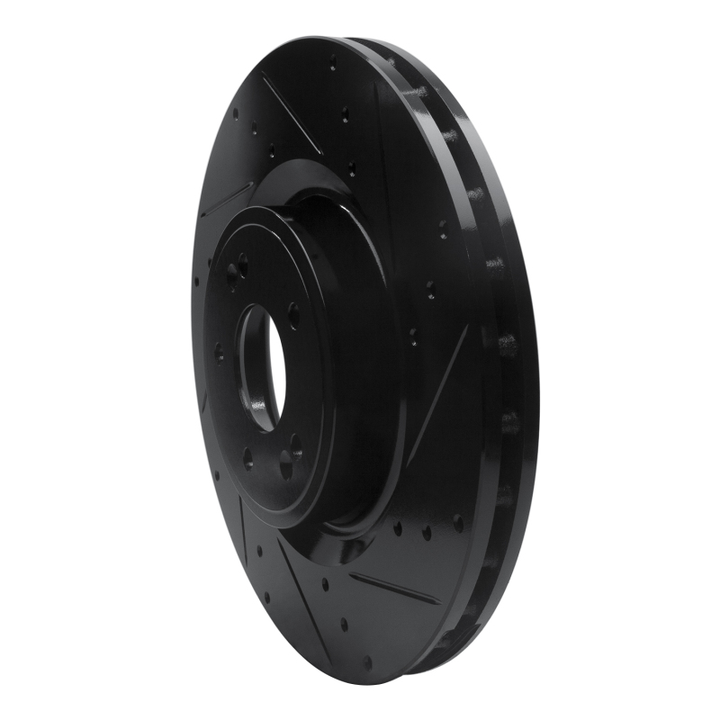 Picture of R1 18-22 Genesis G70 Front Right Drilled & Slotted Black Brake Rotor