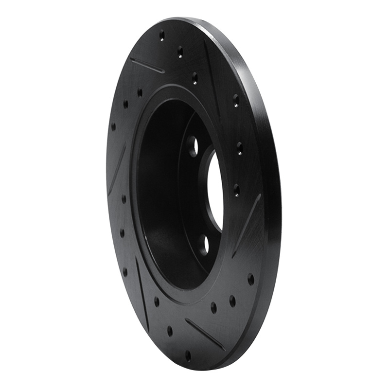 Picture of R1 81-87 Renault ALLIANCE Front Left Drilled & Slotted Black Brake Rotor