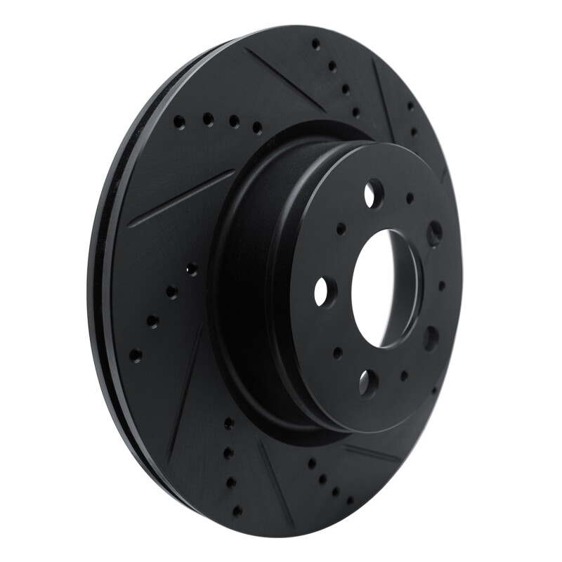 Picture of R1 17-25 Tesla Model 3 Front Right Drilled & Slotted Black Brake Rotor