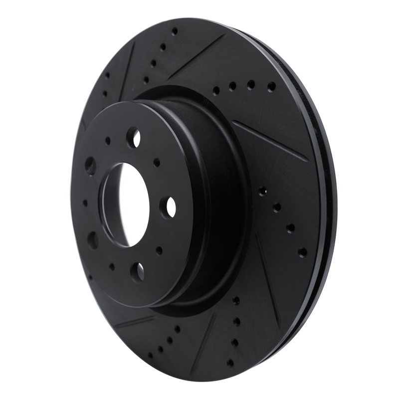Picture of R1 17-25 Tesla Model 3 Front Left Drilled & Slotted Black Brake Rotor