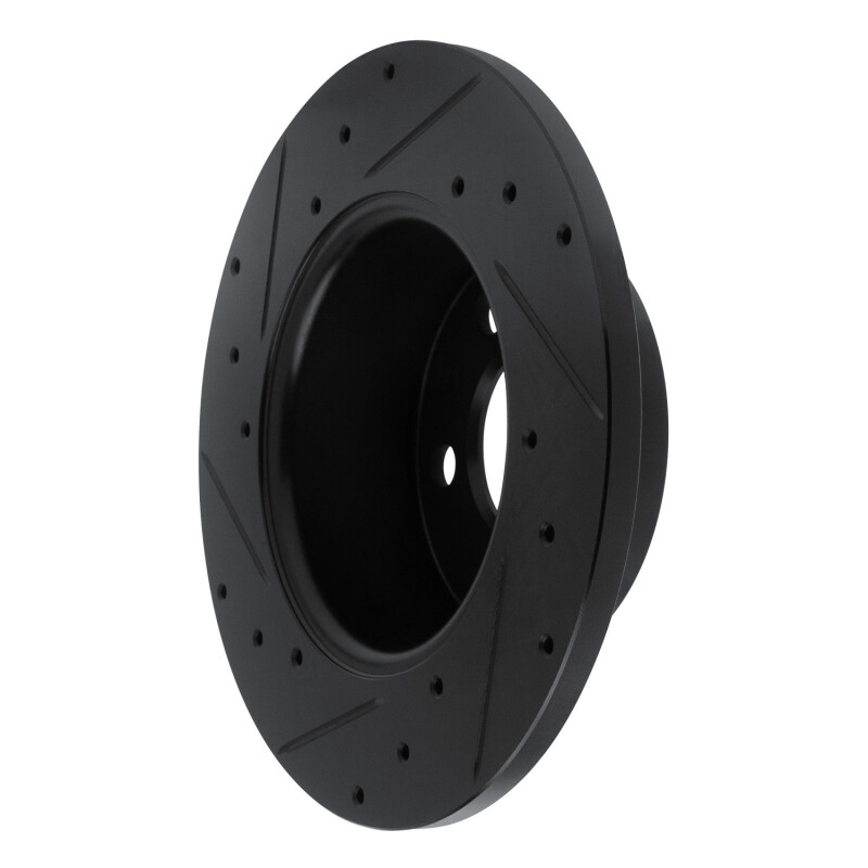 Picture of R1 67-72 Volvo 164 Front Right Drilled & Slotted Black Brake Rotor