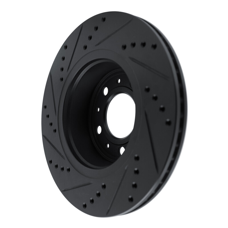 Picture of R1 82-92 Volvo 740 Front Right Drilled & Slotted Black Brake Rotor
