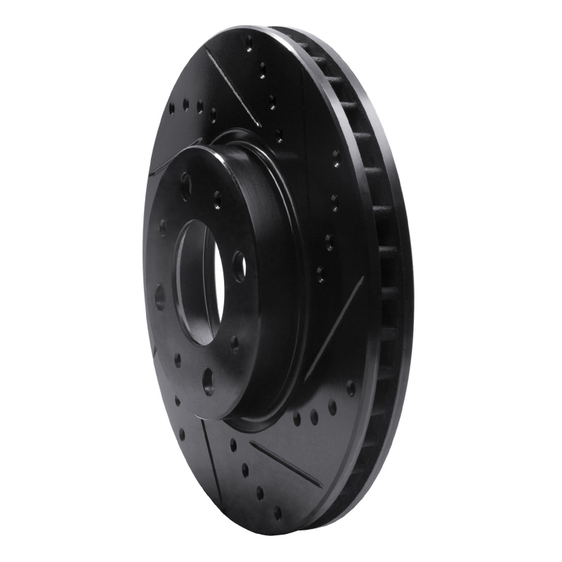 Picture of R1 93-95 Volvo 850 Front Right Drilled & Slotted Black Brake Rotor