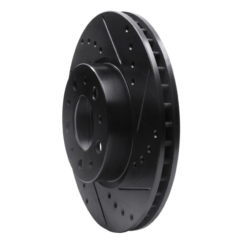 Picture of R1 91-95 Volvo 780 Front Right Drilled & Slotted Black Brake Rotor