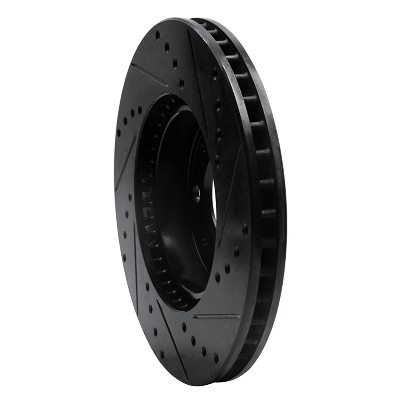 Picture of R1 93-95 Volvo 850 Front Left Drilled & Slotted Black Brake Rotor