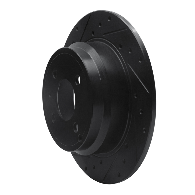 Picture of R1 93-95 Volvo 850 Rear Left Drilled & Slotted Black Brake Rotor