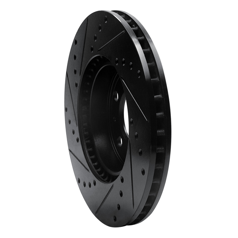 Picture of R1 95-04 Volvo S90 Front Right Drilled & Slotted Black Brake Rotor