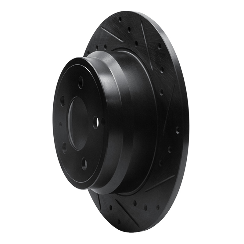 Picture of R1 96-04 Volvo C70 Rear Right Drilled & Slotted Black Brake Rotor