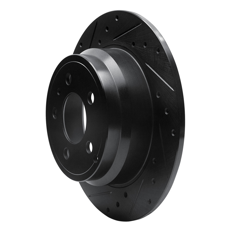 Picture of R1 96-04 Volvo S70 Rear Left Drilled & Slotted Black Brake Rotor