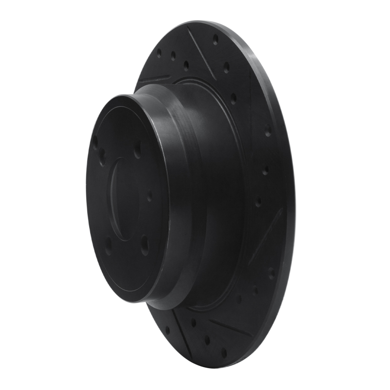 Picture of R1 93-95 Volvo 850 Rear Right Drilled & Slotted Black Brake Rotor