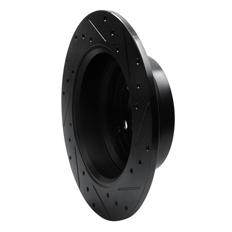 Picture of R1 96-04 Volvo S70 Rear Left Drilled & Slotted Black Brake Rotor