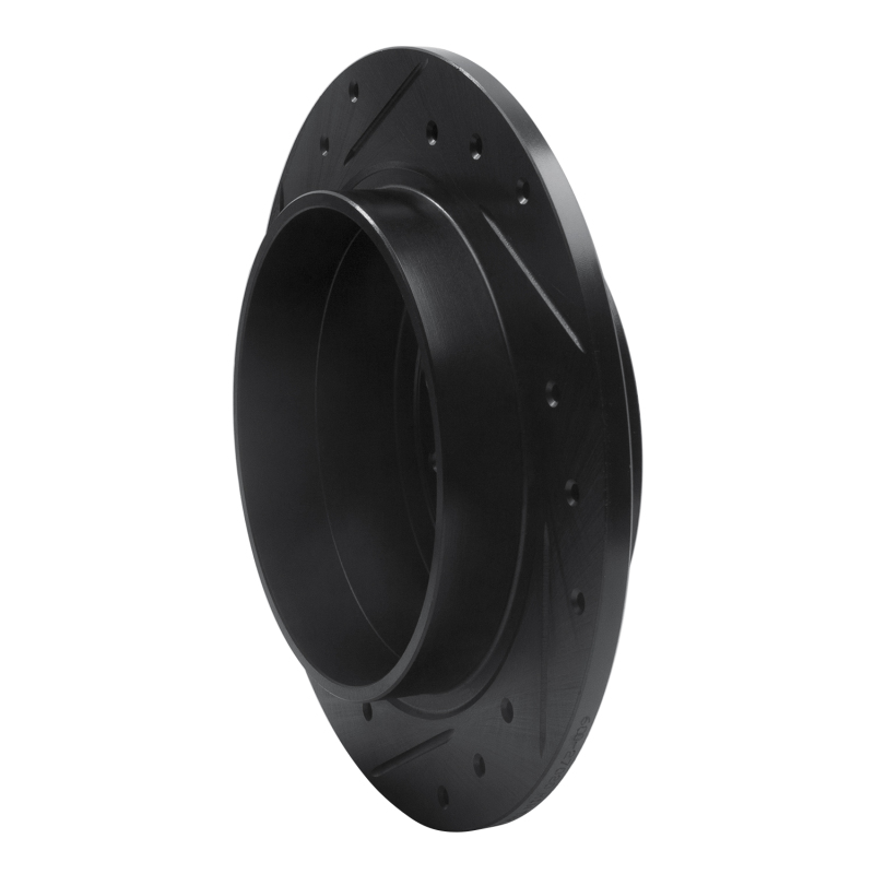 Picture of R1 95-97 Volvo 960 Rear Right Drilled & Slotted Black Brake Rotor