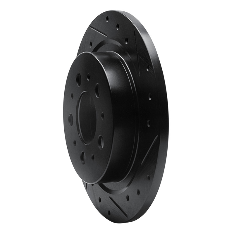 Picture of R1 97-98 Volvo V90 Rear Right Drilled & Slotted Black Brake Rotor