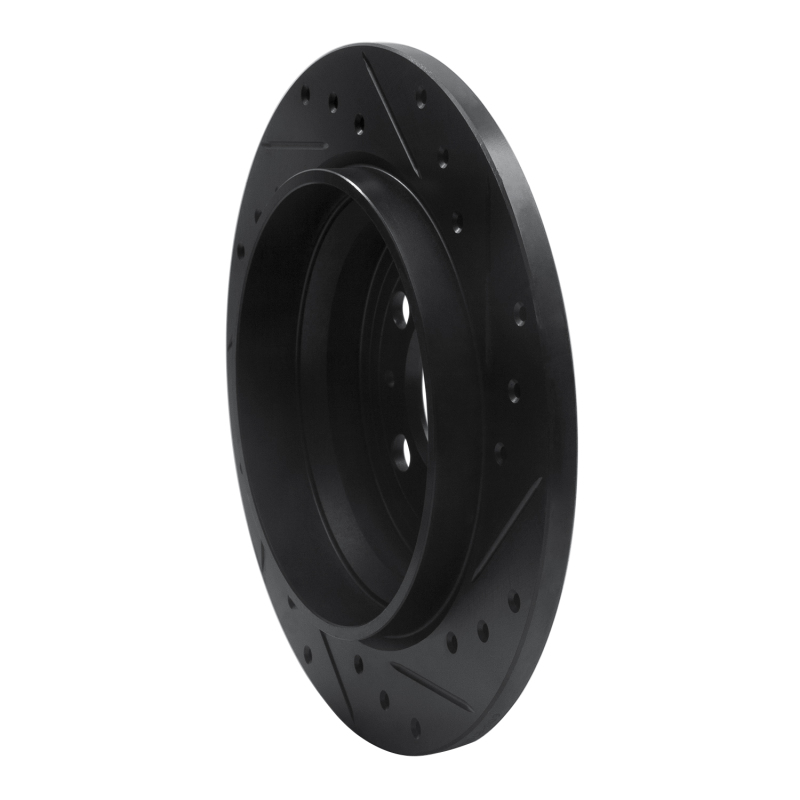 Picture of R1 99-09 Volvo V70 Rear Left Drilled & Slotted Black Brake Rotor