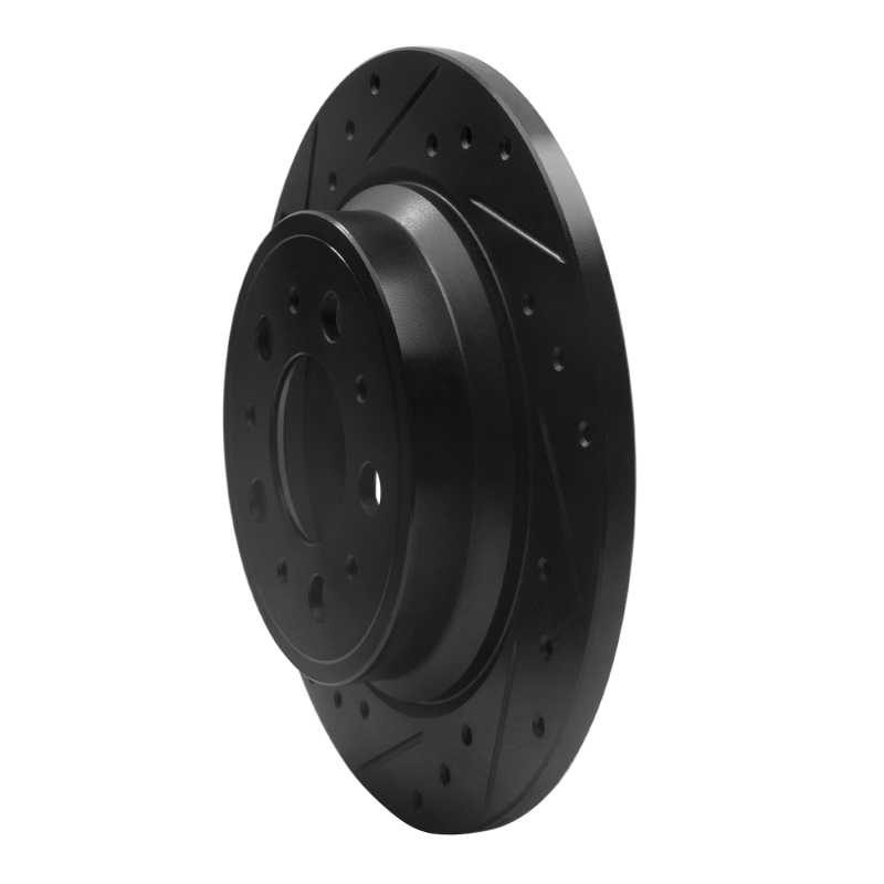 Picture of R1 99-09 Volvo V70 Rear Left Drilled & Slotted Black Brake Rotor
