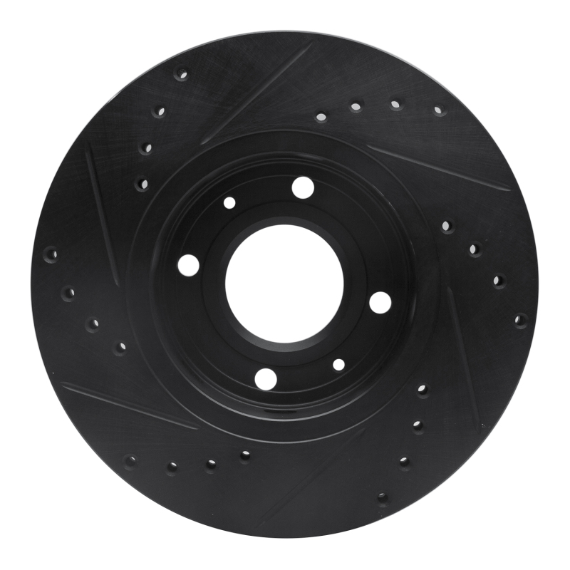 Picture of R1 00-04 Volvo V40 Front Right Drilled & Slotted Black Brake Rotor