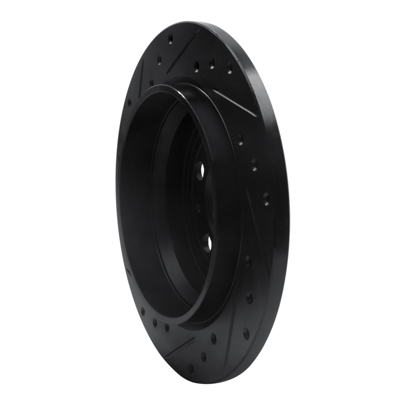 Picture of R1 99-09 Volvo V70 Rear Right Drilled & Slotted Black Brake Rotor