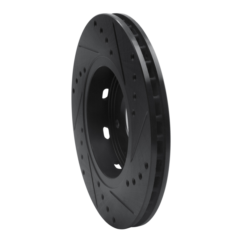 Picture of R1 00-04 Volvo S40 Front Left Drilled & Slotted Black Brake Rotor