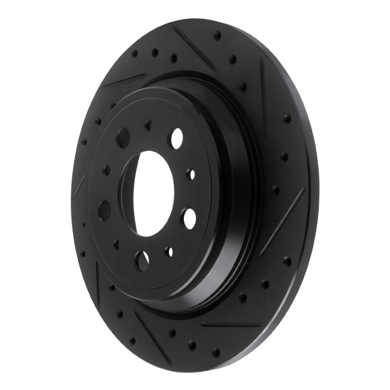 Picture of R1 99-00 Volvo V70 Rear Right Drilled & Slotted Black Brake Rotor