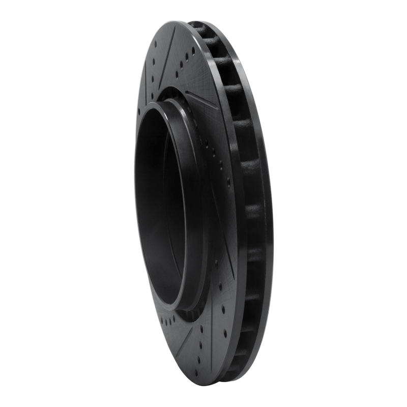 Picture of R1 04-07 Volvo V70 Rear Right Drilled & Slotted Black Brake Rotor
