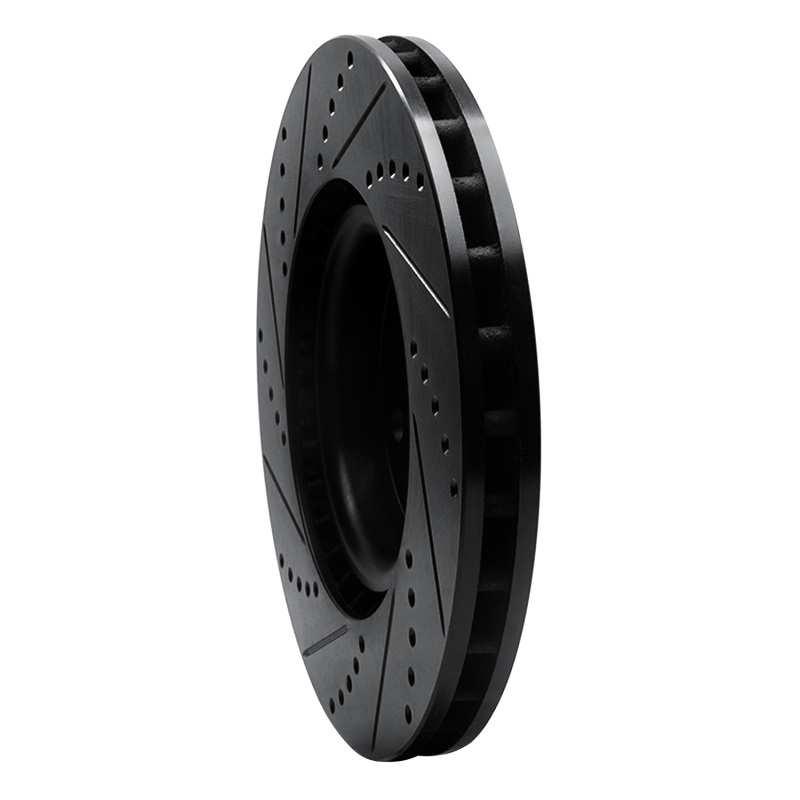 Picture of R1 04-07 Volvo V70 Front Right Drilled & Slotted Black Brake Rotor