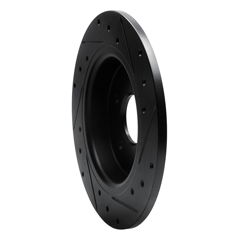 Picture of R1 04-13 Volvo S40 Rear Left Drilled & Slotted Black Brake Rotor