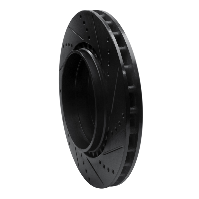 Picture of R1 04-07 Volvo V70 Rear Left Drilled & Slotted Black Brake Rotor