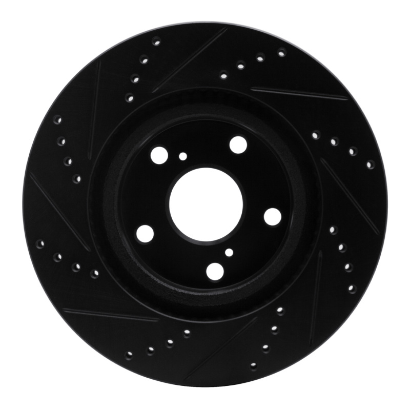 Picture of R1 03-09 Volvo XC90 Front Right Drilled & Slotted Black Brake Rotor