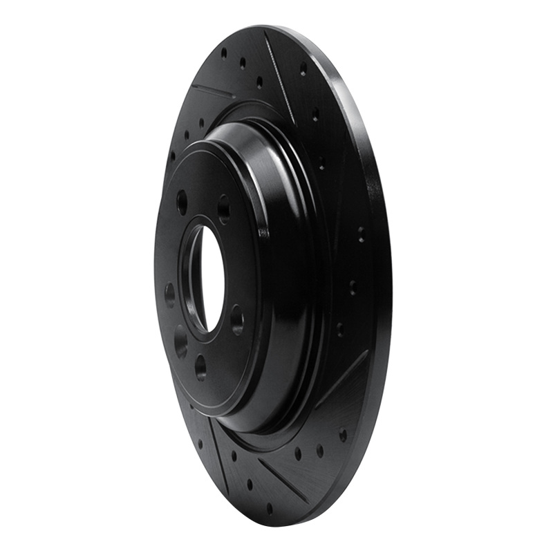 Picture of R1 07-18 Volvo S60 Cross Country Rear Right Drilled & Slotted Black Brake Rotor