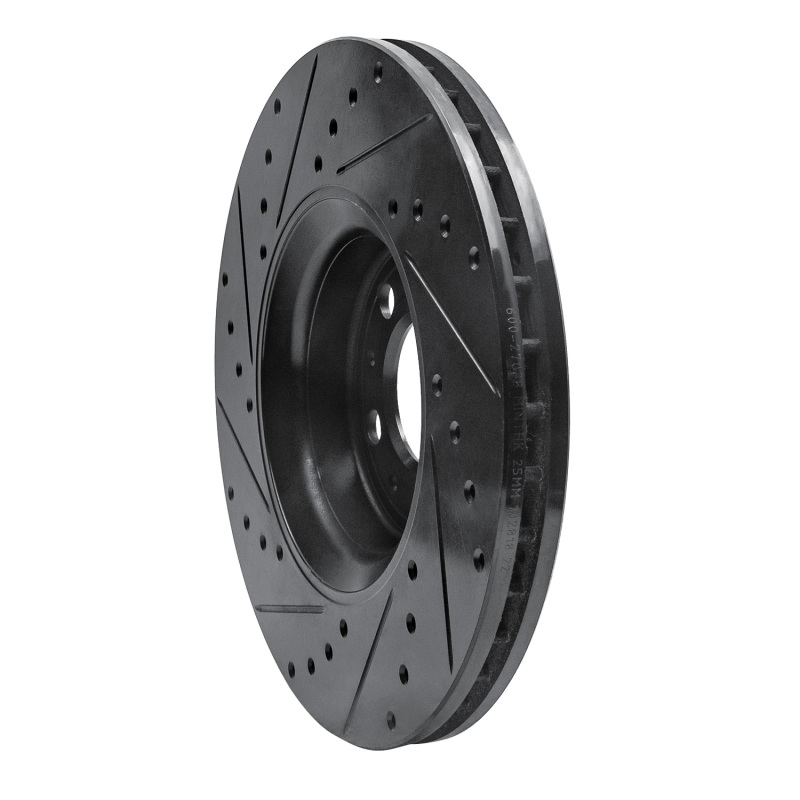 Picture of R1 03-09 Volvo XC90 Front Right Drilled & Slotted Black Brake Rotor