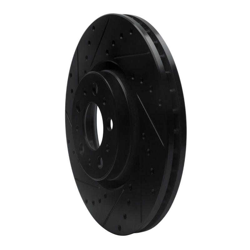 Picture of R1 03-09 Volvo S60 Front Left Drilled & Slotted Black Brake Rotor