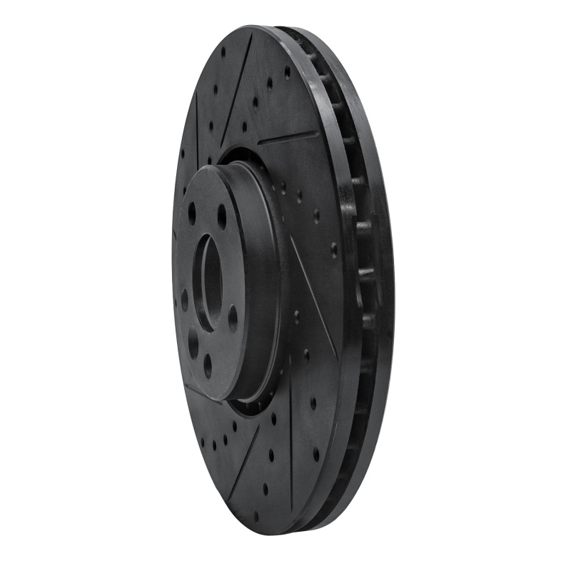 Picture of R1 10-16 Volvo XC60 Front Left Drilled & Slotted Black Brake Rotor