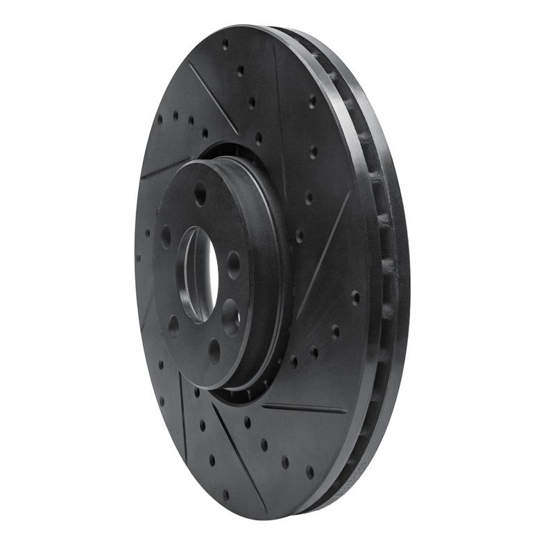 Picture of R1 10-16 Volvo XC60 Front Right Drilled & Slotted Black Brake Rotor