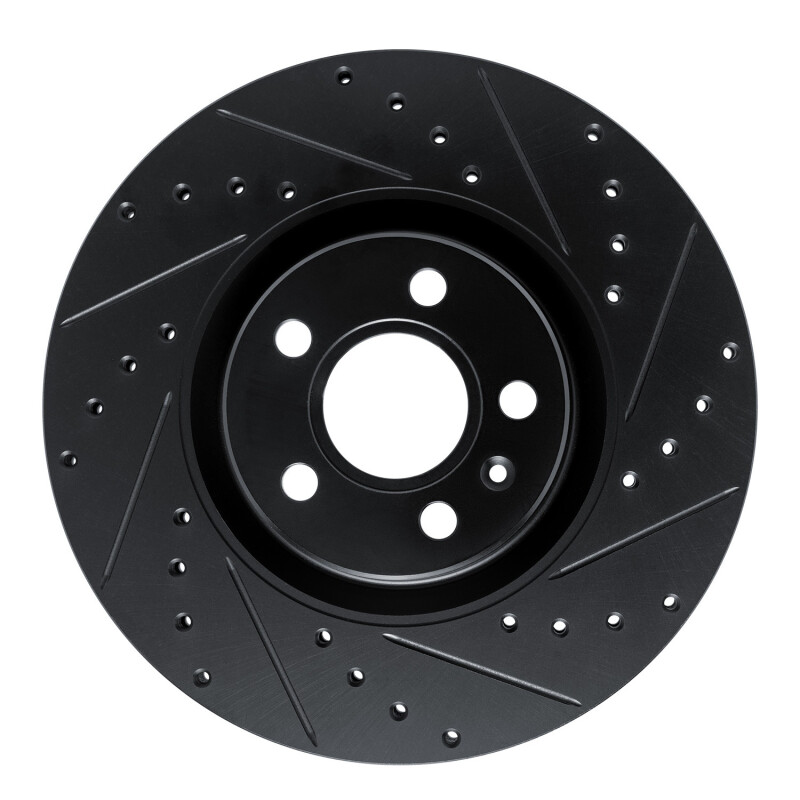 Picture of R1 17-25 Volvo V90 Front Right Drilled & Slotted Black Brake Rotor
