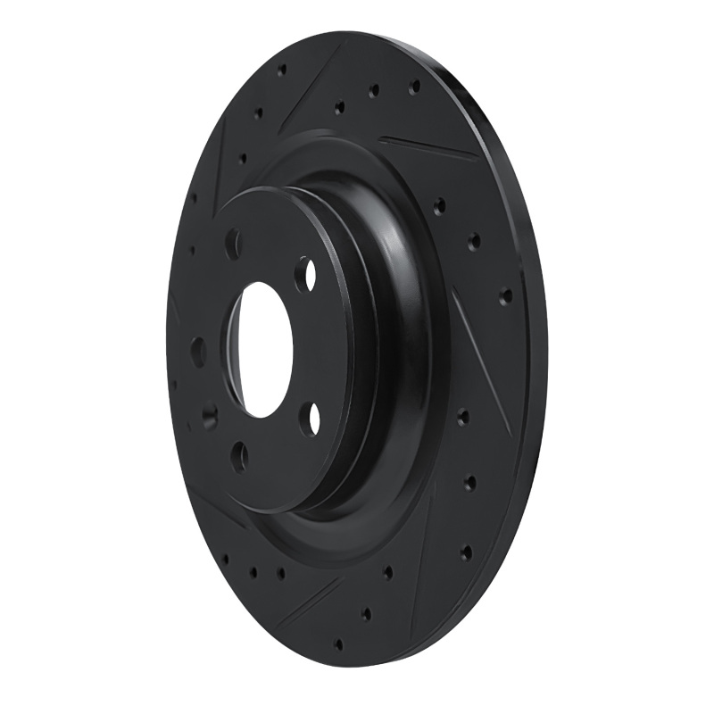 Picture of R1 18-25 Volvo S60 Rear Left Drilled & Slotted Black Brake Rotor