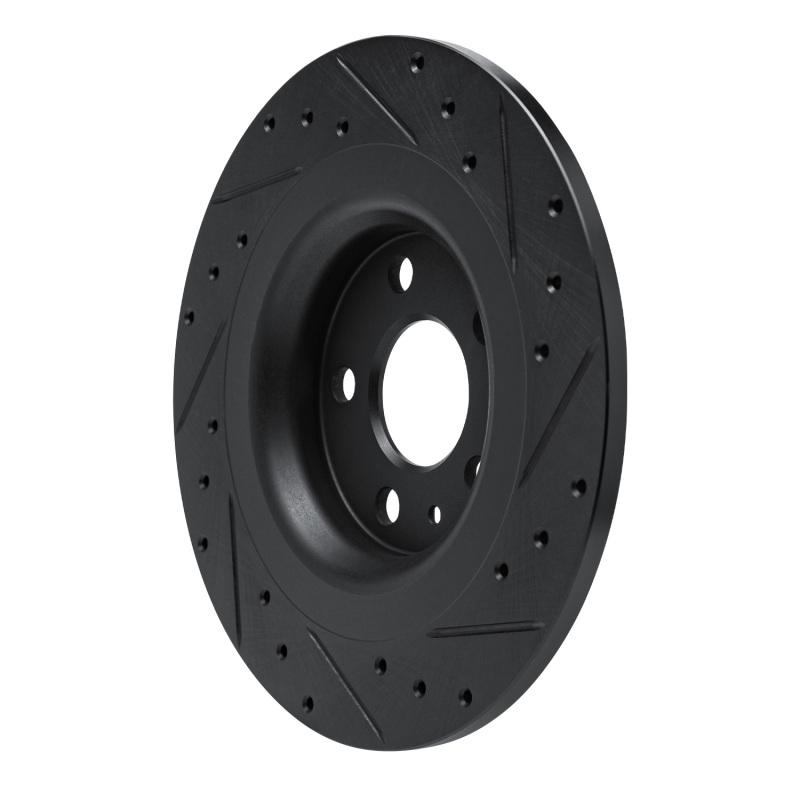 Picture of R1 -25 Volvo XC40 Rear Left Drilled & Slotted Black Brake Rotor
