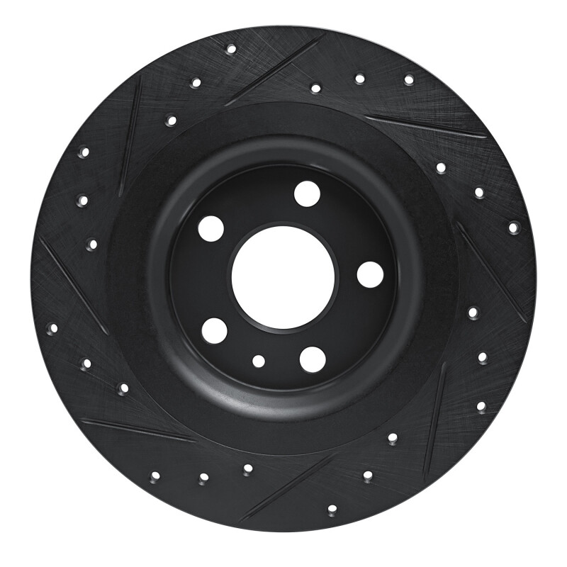 Picture of R1 -25 Volvo XC40 Rear Right Drilled & Slotted Black Brake Rotor