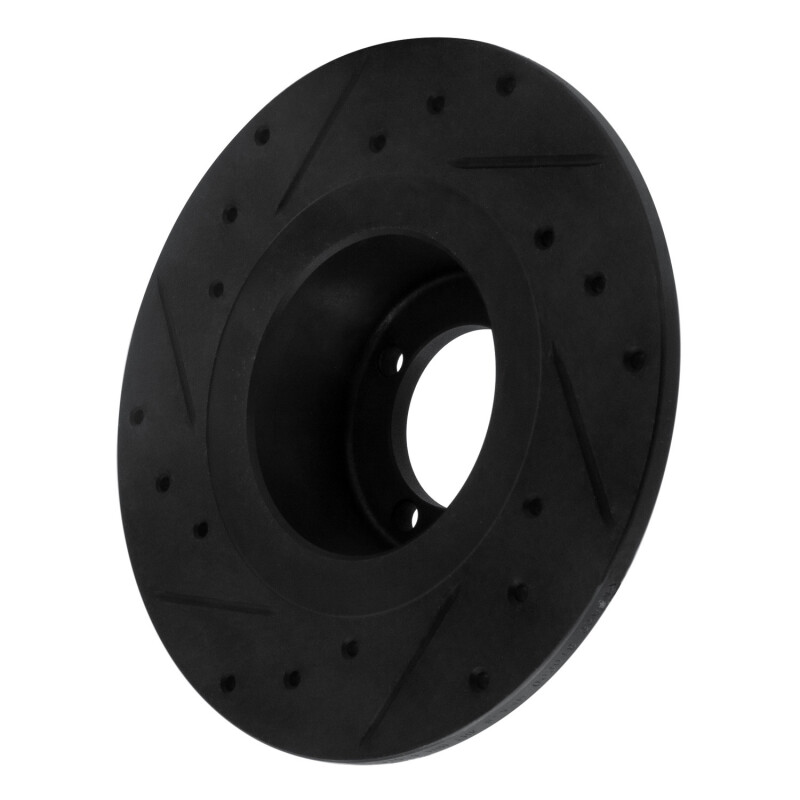 Picture of R1 67-76 BMW 1600 Front Right Drilled & Slotted Black Brake Rotor