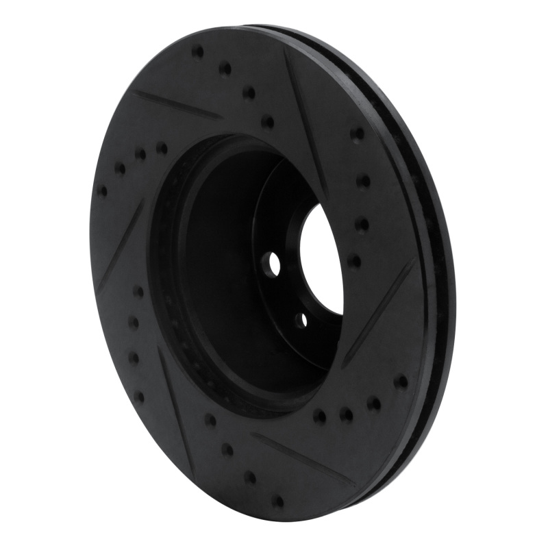 Picture of R1 76-77 BMW 320I (USA/Canada) Front Left Drilled & Slotted Black Brake Rotor
