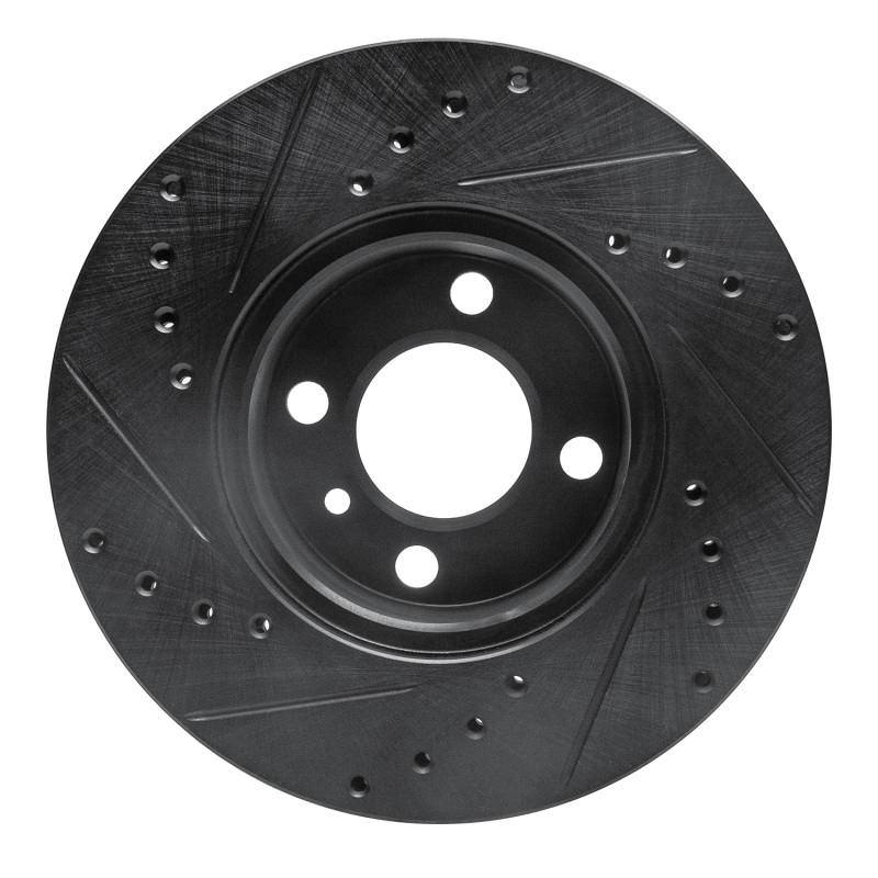 Picture of R1 76-77 BMW 320I (USA/Canada) Front Right Drilled & Slotted Black Brake Rotor