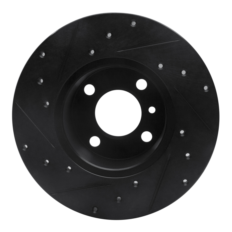 Picture of R1 77-83 BMW 320I (USA/Canada) Front Right Drilled & Slotted Black Brake Rotor