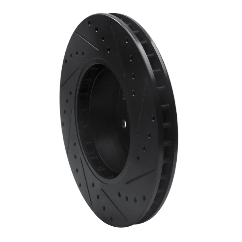 Picture of R1 87-95 BMW 540I Front Left Drilled & Slotted Black Brake Rotor