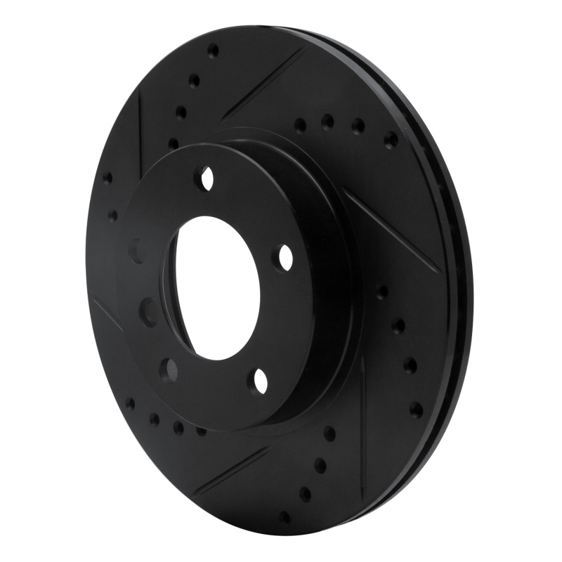 Picture of R1 91-06 BMW 325I (USA/Canada) Front Left Drilled & Slotted Black Brake Rotor