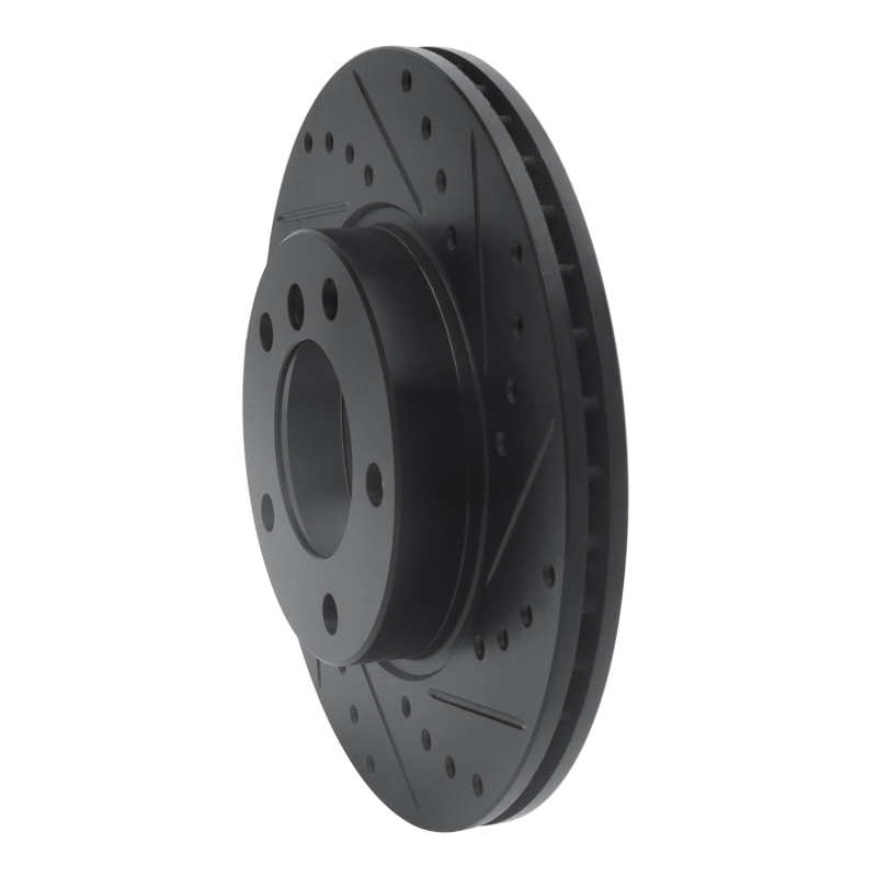 Picture of R1 91-06 BMW 328I Front Right Drilled & Slotted Black Brake Rotor