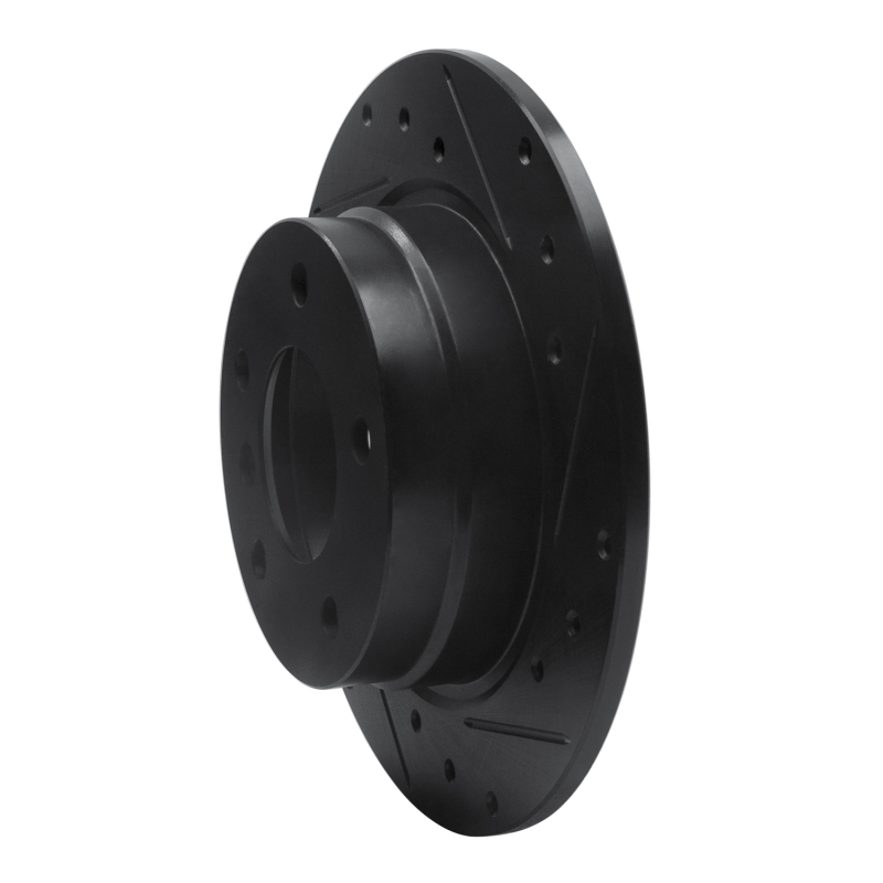 Picture of R1 91-99 BMW 323I Rear Right Drilled & Slotted Black Brake Rotor