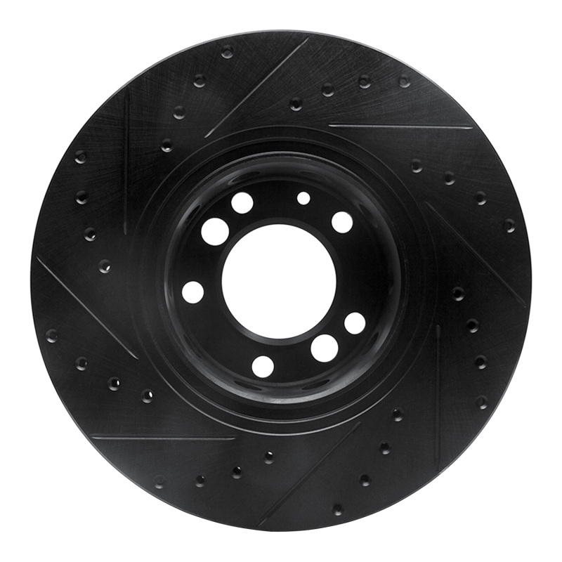 Picture of R1 91-93 BMW M5 Front Right Drilled & Slotted Black Brake Rotor