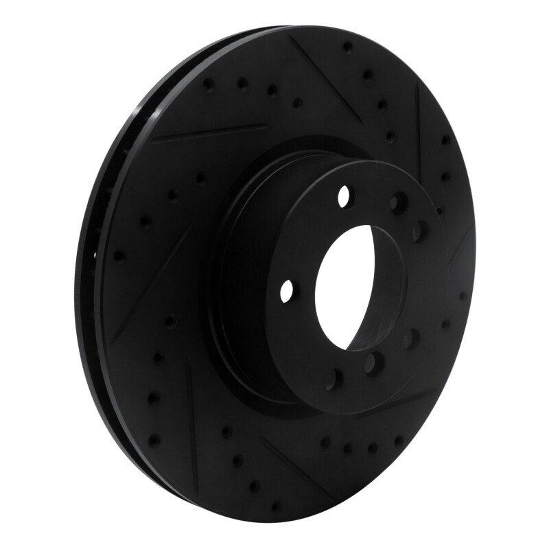 Picture of R1 93-97 BMW 850CI Front Right Drilled & Slotted Black Brake Rotor