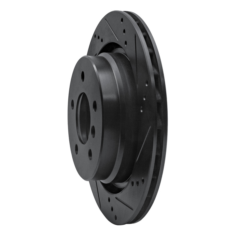 Picture of R1 95-02 BMW Z3 Left Rear Drilled & Slotted Black Brake Rotor