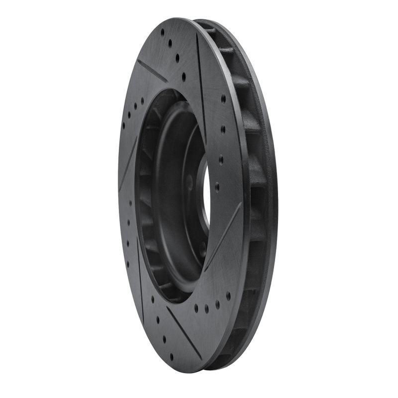 Picture of R1 95-02 BMW M3 Right Front Drilled & Slotted Black Brake Rotor