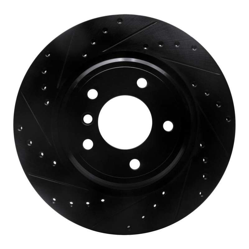 Picture of R1 95-03 BMW Z8 Rear Left Drilled & Slotted Black Brake Rotor